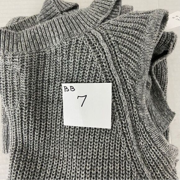 NWT Hollister Ribbed Sweater Gray Women’s Size M Beachy Grunge Y2K Cozy Comfort‎ - Picture 10 of 10